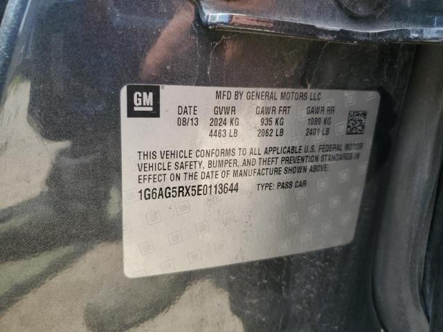 1G6AG5RX5E0113644 - 2014 CADILLAC ATS GRAY photo 12