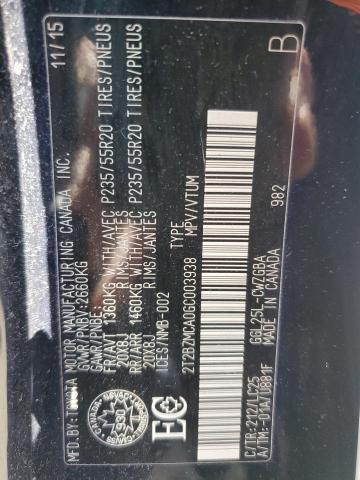 2T2BZMCA0GC003938 - 2016 LEXUS RX 350 BASE BLACK photo 12