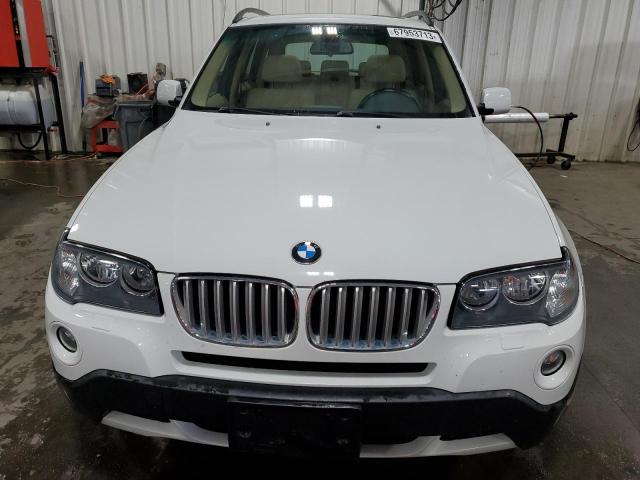 WBXPC93469WJ26241 - 2009 BMW X3 XDRIVE30I WHITE photo 5