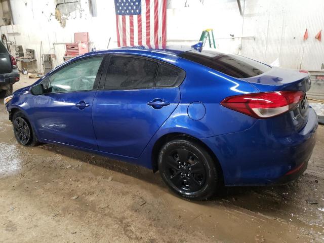 3KPFK4A7XJE169121 - 2018 KIA FORTE LX BLUE photo 2