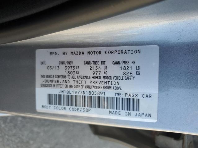 JM1BL1V73D1805891 - 2013 MAZDA 3 I GRAY photo 12