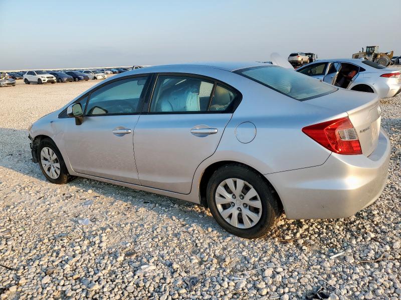 19XFB2F56CE379018 - 2012 HONDA CIVIC LX SILVER photo 2