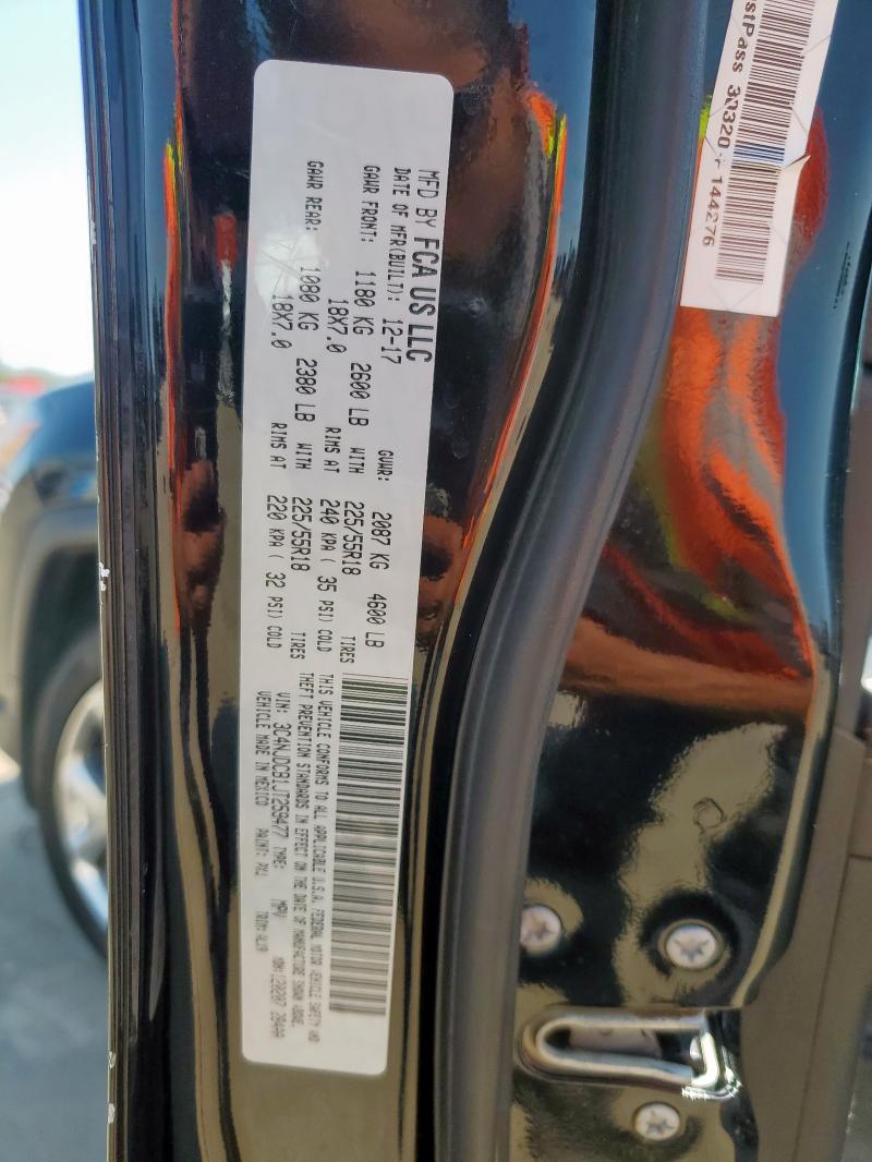 3C4NJDCB1JT259477 - 2018 JEEP COMPASS LIMITED BLACK photo 14