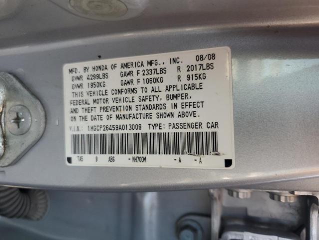 1HGCP26459A013009 - 2009 HONDA ACCORD LXP SILVER photo 13
