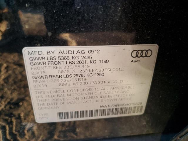 WA1LFAFP4DA019828 - 2013 AUDI Q5 PREMIUM PLUS BLACK photo 12