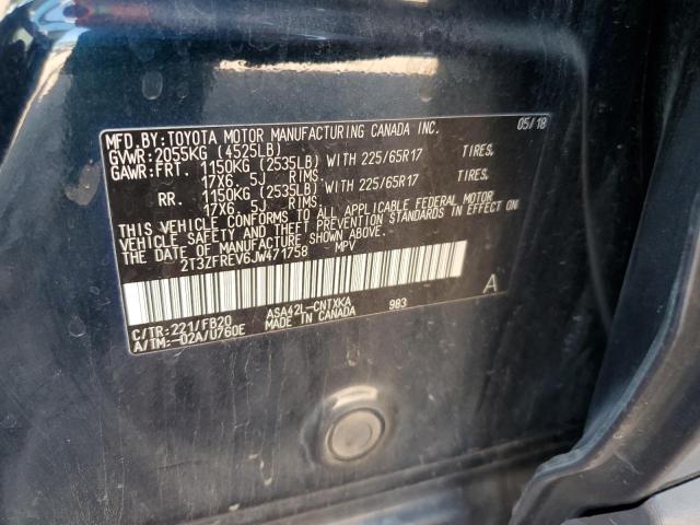 2T3ZFREV6JW471758 - 2018 TOYOTA RAV4 LE Bleu photo 13