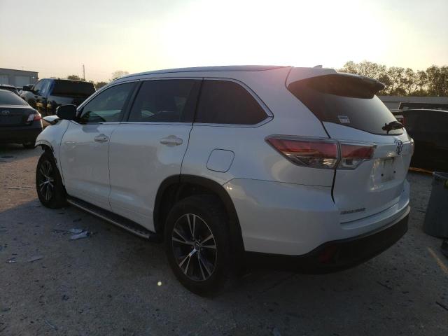 5TDKKRFH8GS161126 - 2016 TOYOTA HIGHLANDER XLE WHITE photo 2