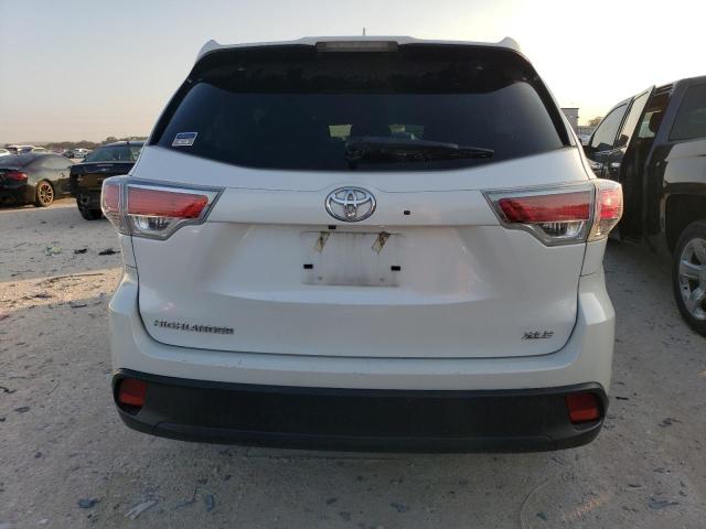5TDKKRFH8GS161126 - 2016 TOYOTA HIGHLANDER XLE WHITE photo 6