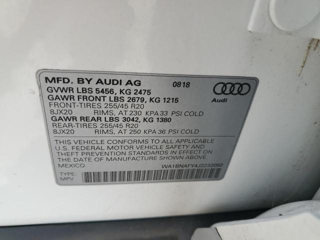WA1BNAFY4J2232050 - 2018 AUDI Q5 PREMIUM PLUS WHITE photo 13
