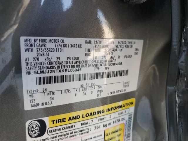 5LMJJ2NTXKEL06945 - 2019 LINCOLN NAVIGATOR Серый фото 14