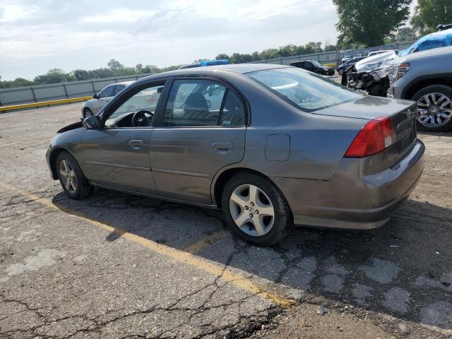 2HGES16525H505163 - 2005 HONDA CIVIC LX GRAY photo 2