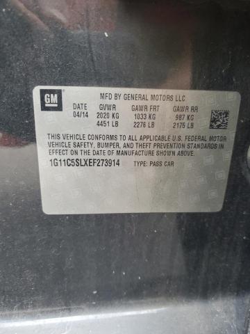 1G11C5SLXEF273914 - 2014 CHEVROLET MALIBU 1LT Grafit foto 12