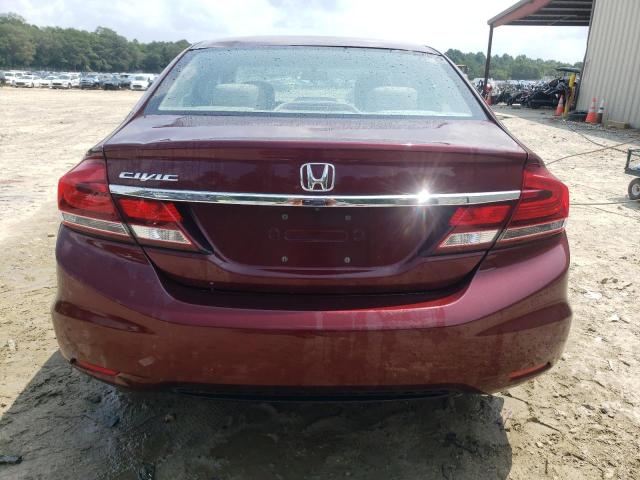 19XFB2F86DE236761 - 2013 HONDA CIVIC EX MAROON photo 6