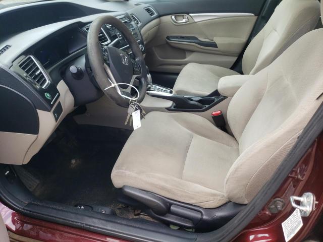 19XFB2F86DE236761 - 2013 HONDA CIVIC EX MAROON photo 7