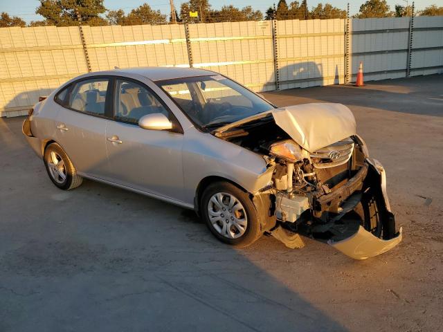 KMHDU4AD1AU879464 - 2010 HYUNDAI ELANTRA BLUE SILVER photo 4