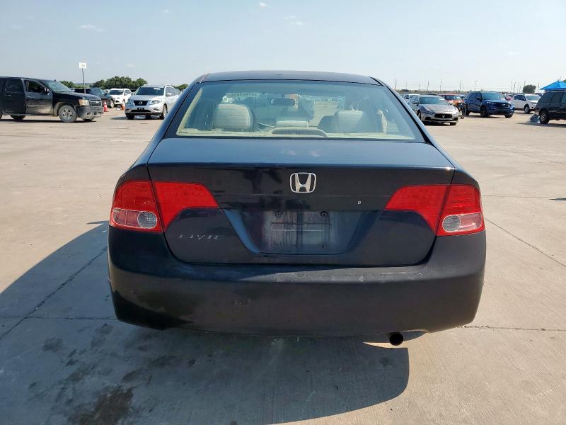 1HGFA16586L015225 - 2006 HONDA CIVIC LX BLACK photo 6