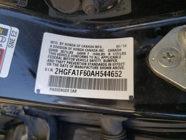 2HGFA1F60AH544652 - 2010 HONDA CIVIC LX-S 黑色 照片 12
