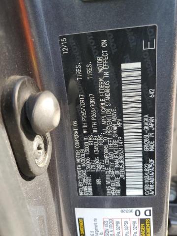 JTEBU5JR8G5311479 - 2016 TOYOTA 4RUNNER SR5/SR5 PREMIUM 灰色 照片 12