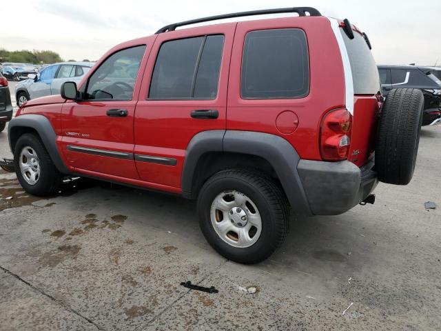 1J4GK48K63W585216 - 2003 JEEP LIBERTY SPORT RED photo 2