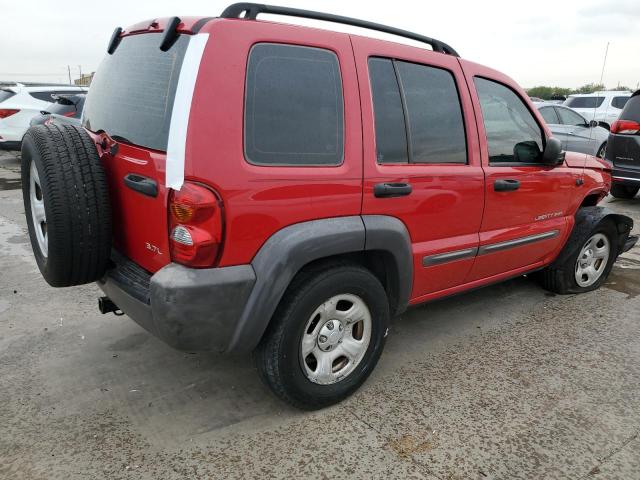 1J4GK48K63W585216 - 2003 JEEP LIBERTY SPORT RED photo 3