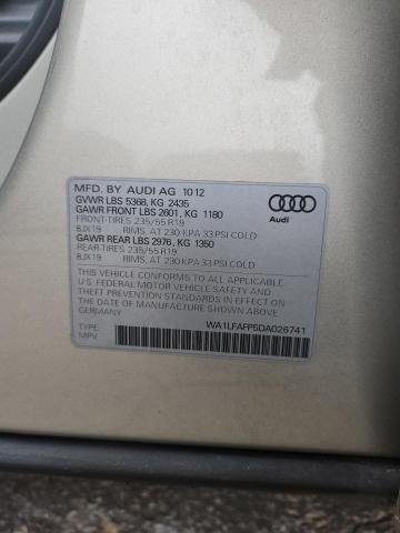 WA1LFAFP5DA026741 - 2013 AUDI Q5 PREMIUM PLUS SILVER photo 13