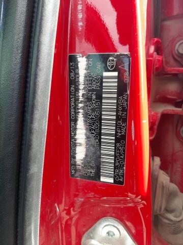 JTDKDTB32D1051151 - 2013 TOYOTA PRIUS C RED photo 13