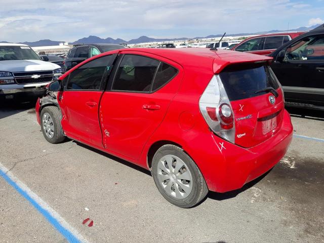 JTDKDTB32D1051151 - 2013 TOYOTA PRIUS C RED photo 2