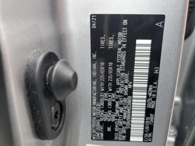 5TDHZRBHXMS539809 - 2021 TOYOTA HIGHLANDER XLE SILVER photo 13
