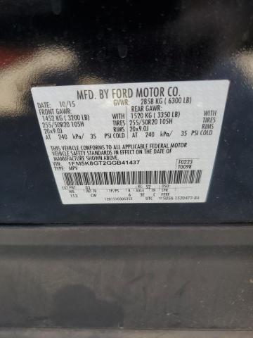 1FM5K8GT2GGB41437 - 2016 FORD EXPLORER SPORT Қара фото 13