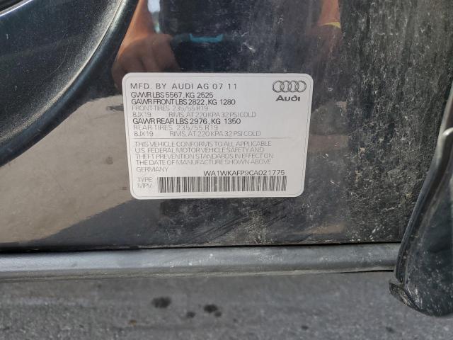WA1WKAFP9CA021775 - 2012 AUDI Q5 PRESTIGE Սև լուսանկար 12