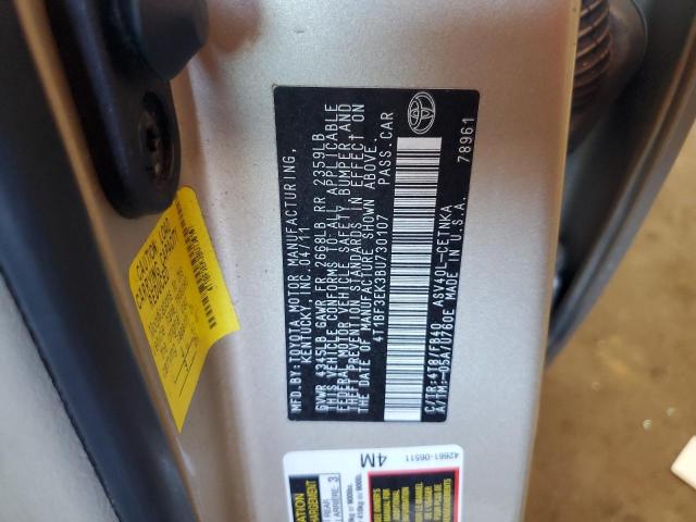4T1BF3EK3BU730107 - 2011 TOYOTA CAMRY BASE GOLD photo 13
