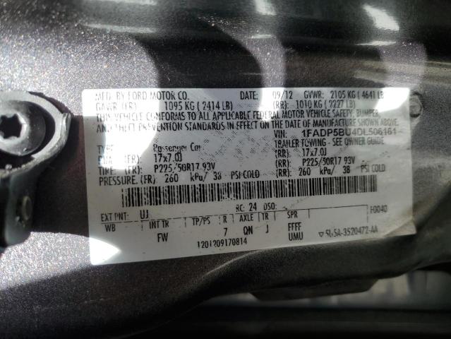 1FADP5BU4DL506161 - 2013 FORD C-MAX SEL CHARCOAL photo 12