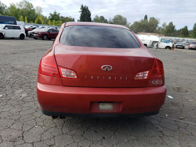 JNKCV51E44M615508 - 2004 INFINITI G35 RED photo 6