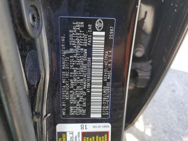 4T1BK1EB5DU015588 - 2013 TOYOTA AVALON BASE 黑色 照片 12