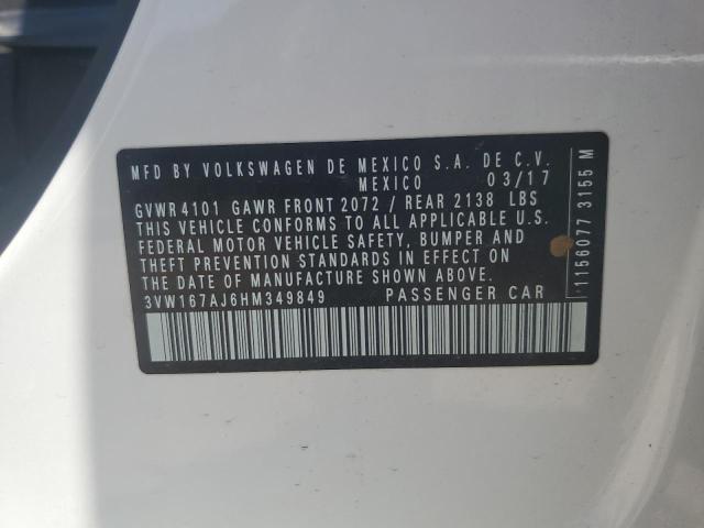 3VW167AJ6HM349849 - 2017 VOLKSWAGEN JETTA S 白色 照片 12