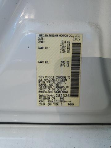 1N4AL3AP4FC282326 - 2015 NISSAN ALTIMA 2.5 WHITE photo 13