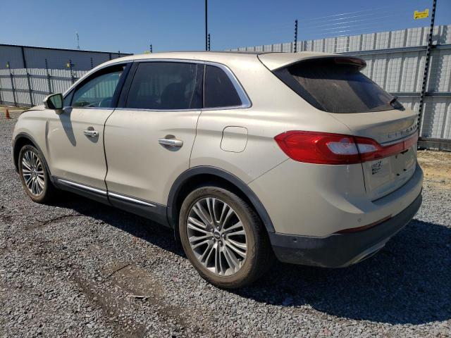 2LMTJ6LR3GBL75932 - 2016 LINCOLN MKX RESERVE BEIGE photo 2