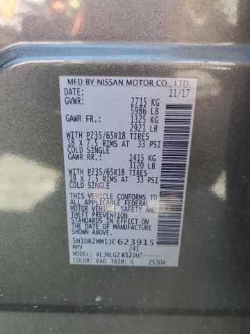 5N1DR2MM1JC623915 - 2018 NISSAN PATHFINDER S 灰色 照片 13