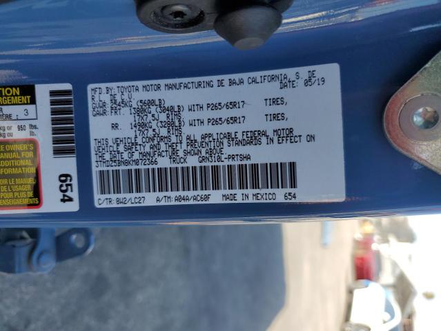 3TMDZ5BN8KM072366 - 2019 TOYOTA TACOMA DOUBLE CAB Azul foto 13