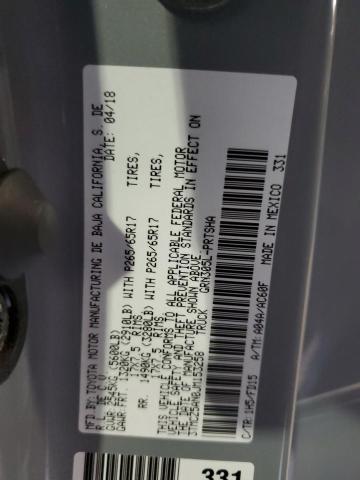 3TMCZ5AN0JM153258 - 2018 TOYOTA TACOMA DOUBLE CAB 灰色 照片 12