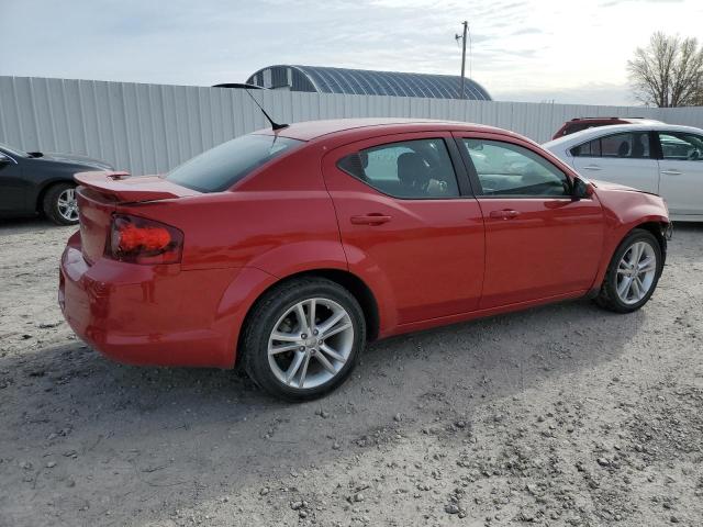 1B3BD1FG9BN509101 - 2011 DODGE AVENGER MAINSTREET RED photo 3