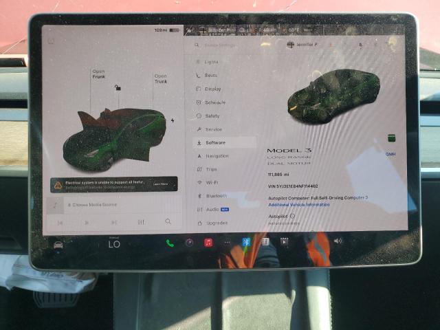 5YJ3E1EB4NF114462 - 2022 TESLA MODEL 3 Qırmızı foto 9