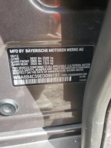 WBA6B4C59ED099191 - 2014 BMW 650 XI GRAN COUPE GRAY photo 12