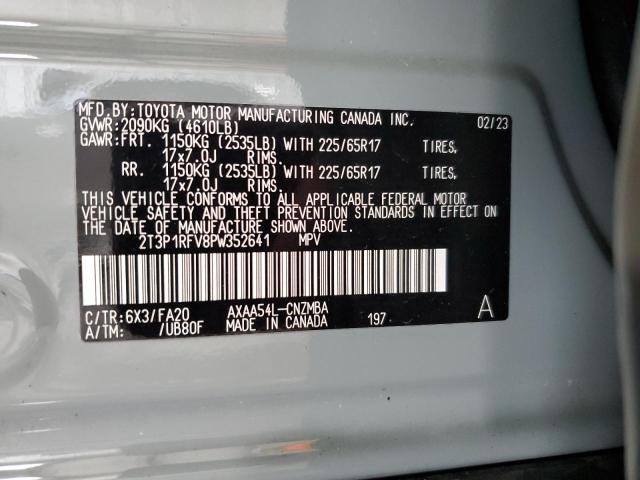 2T3P1RFV8PW352641 - 2023 TOYOTA RAV4 XLE GRAY photo 14