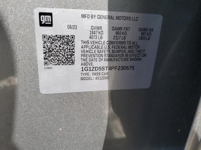 1G1ZD5ST4PF230575 - 2023 CHEVROLET MALIBU LT SILVER photo 12