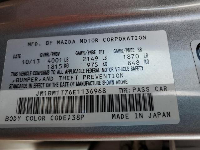 JM1BM1T76E1136968 - 2014 MAZDA 3 SV SILVER photo 12