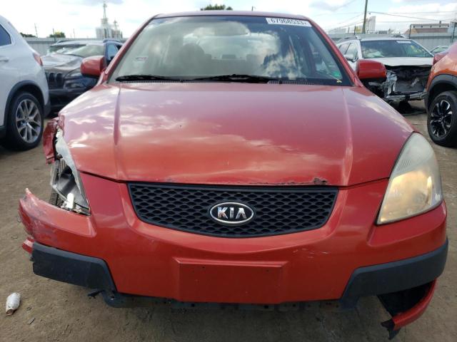 KNADE123X86361290 - 2008 KIA RIO BASE RED photo 5