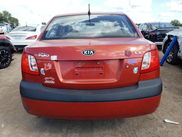 KNADE123X86361290 - 2008 KIA RIO BASE RED photo 6