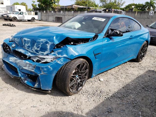 WBS4Y9C01LFJ24489 - 2020 BMW M4 BLUE photo 1