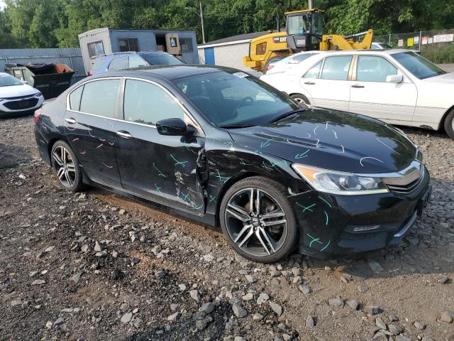 1HGCR2F59HA205535 - 2017 HONDA ACCORD SPORT Schwarz Foto 4